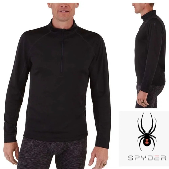 Spyder Men’s baselayer 1/4 zip top Medium - Picture 3 of 10